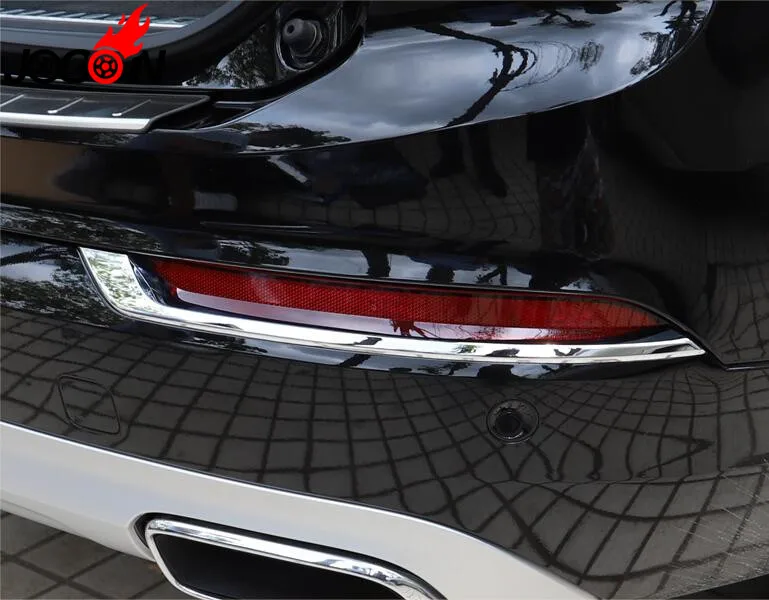 ABS Chrome Rear Fog Light font b Lamp b font Cover Trim Frame Stripe For VOLVO