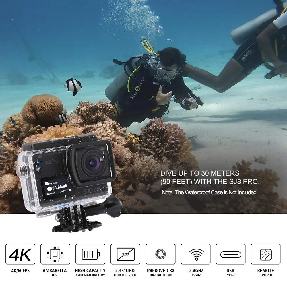 SJCAM SJ8 Pro 4K 60fps Superior Action Camera 