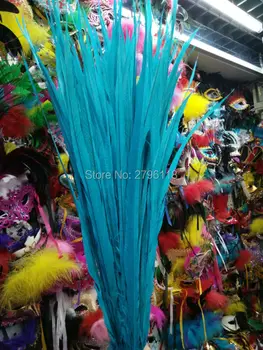 

Free shipping 50 pc pretty blue pheasant feather, 24-28inches / 60-70cm DIY jewelry decoration, art clothing accessories