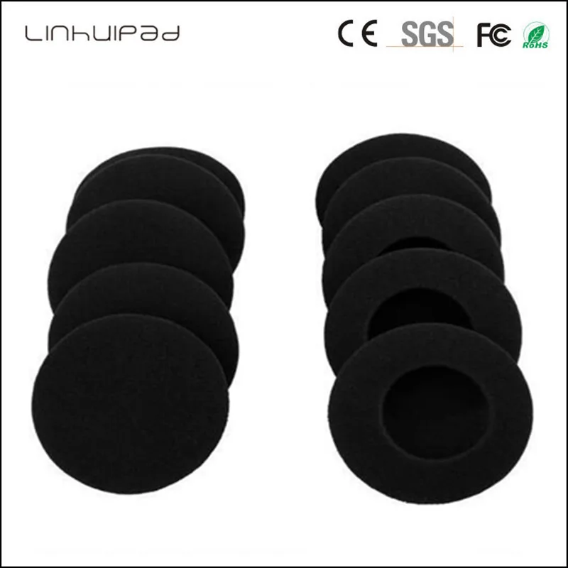 Linhuipad 10 шт черные 60 мм Сменные пенопластовые подушечки для Logitech H600 H330 H340/Aiwa HP CN5/Labtec