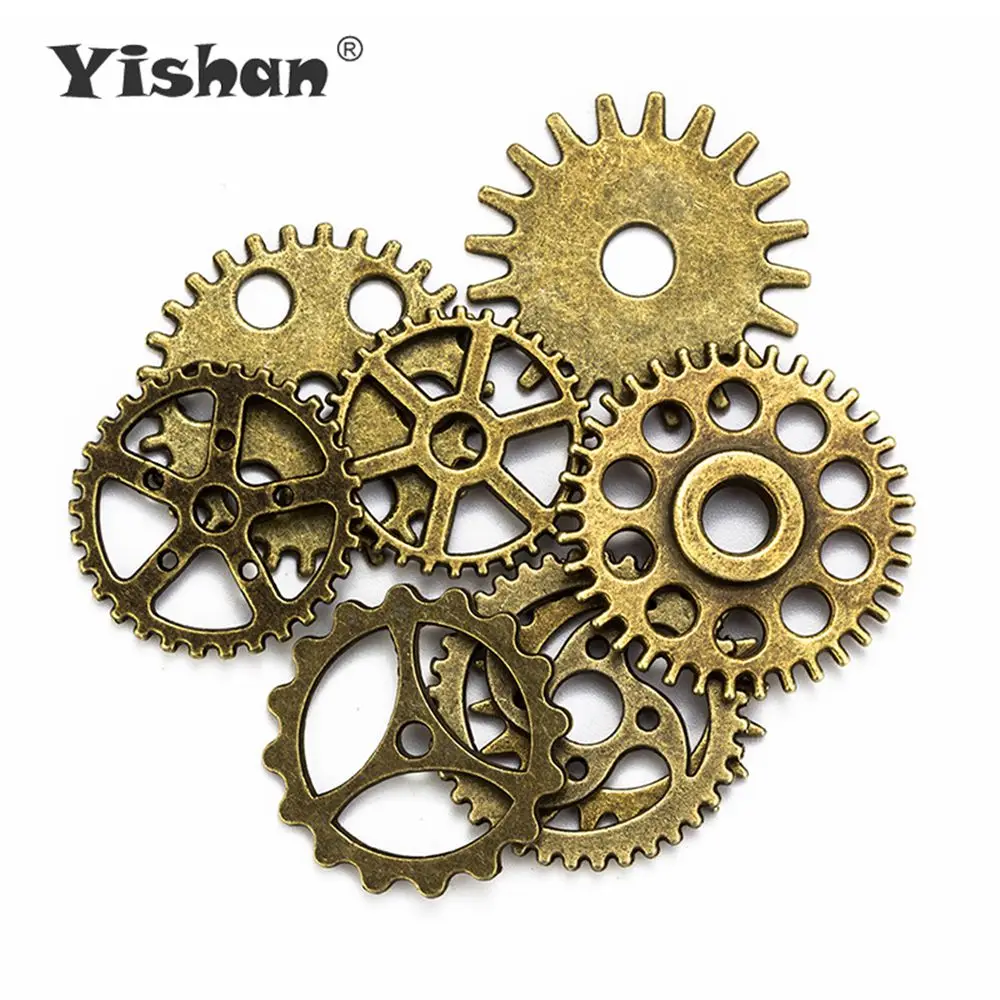 Yishan винтажные 10 шт./пакет классические брелоки в стиле стимпанк из сплава сделай