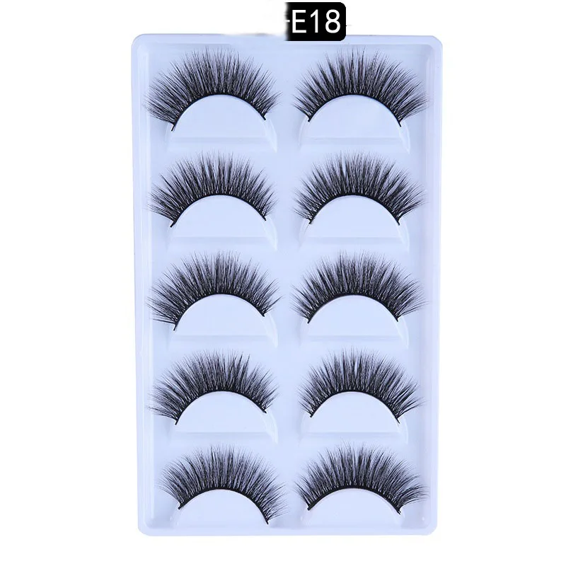 5 Pairs Mink Eyelashes New 3D Mink Lashes Thick HandMade Full Strip Fake Lashes Make up Eye lashe False Eyelashes Makeup