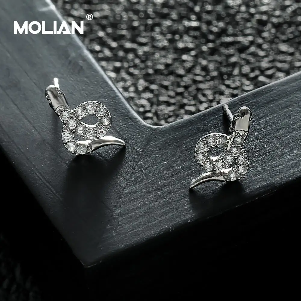 MOLIAN Snake кубический цирконий серебряные медные золотые ювелирные изделия