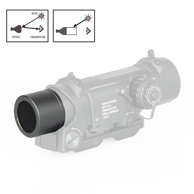 Hunting airsoft accessories Tactical BK Color Metal Mesh Scope Protector For DR 1X-4X Scope gs33-0197 rifle scope protector