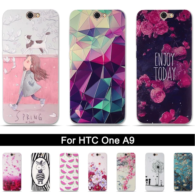 Best Offers Soft TPU Case for HTC One A9 3D Relief Back Phone Cover for HTC One A9 Printing Painted Silicone Case For htc one a9 Shells Bags