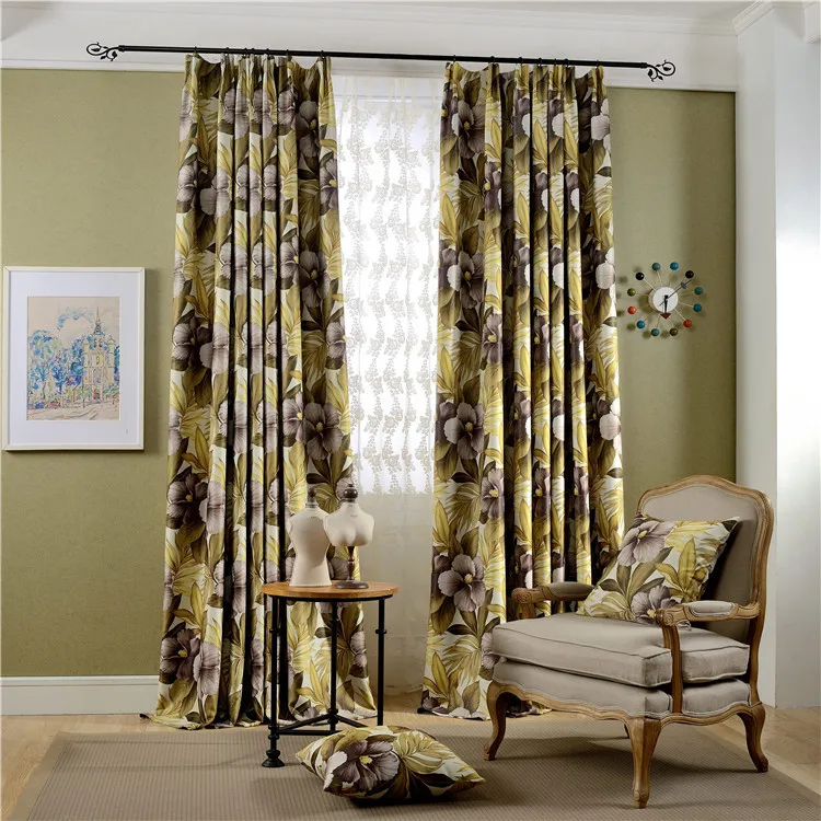Factory direct new printing full blackout curtains fabric wholesale