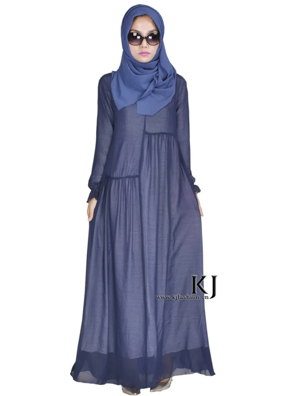 Мусульманское платье макси с длинным рукавом djellaba Высокое качество шелк Дубай халат Арабская традиционная одежда для женщин burqa KJ 0307
