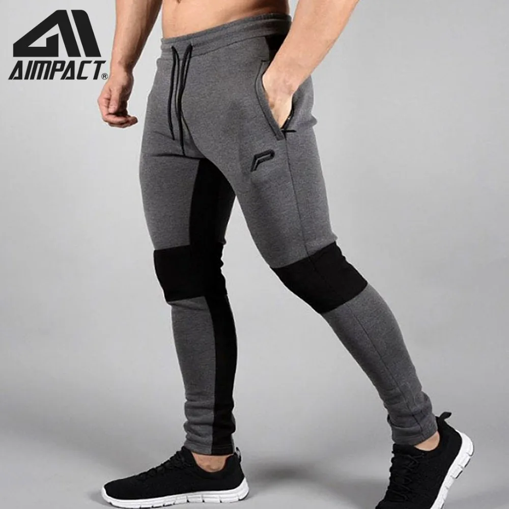 

Aimpact Sporty Gyms Pants for Men Bodybuilding Workout Fitness Training Jogger Sweatpants Male Running Tracksuit Trousers AM5202