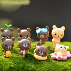 Новый 1 шт. милые Rilakkuma DIY смолы фея сад ремесло украшения Миниатюрный Micro гном подарок Террариум F0165