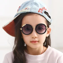 Детские солнцезащитные очки класса люкс для мальчиков и девочек милые детское зеркало в виде рамки UV400 зеркальные Модные солнцезащитные очки