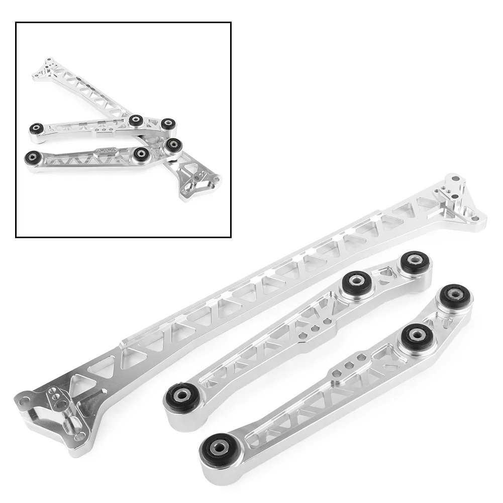 

Car 7 Function Silver Billet Lower Control Arm & Subframe Brace For Honda Civic 1992-1995 & FOR Del Sol 1993 1994 1995 1996 1997