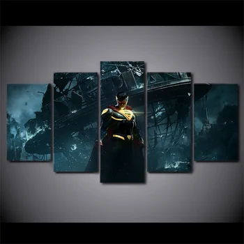

5 Panel Canvas Painting Movie Injustice 2 Superman HD Posters And Prints Canvas Painting For Living Room Decoracion Pared