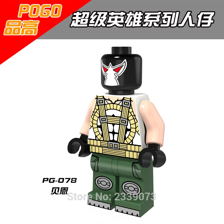 

Super Villains Bane PG078 Legoing Batman Movie DC Super Heroes Series Black Manta DIY Blocks Models Building Toy Superheroes