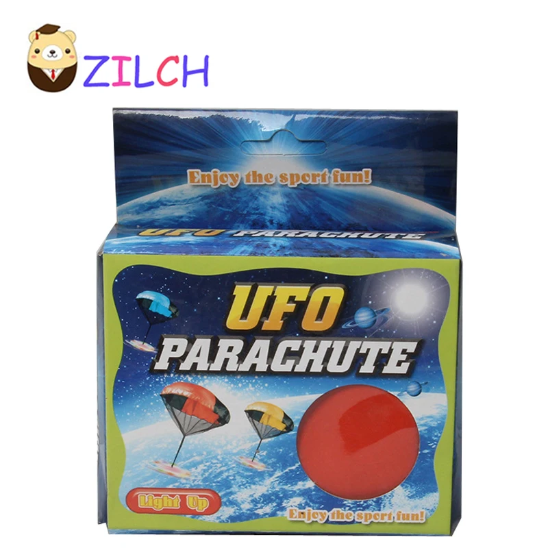 New Arrival With Flash Light Mini Hand Throwing Parachute UFO Toys Kids Outdoor Public Park