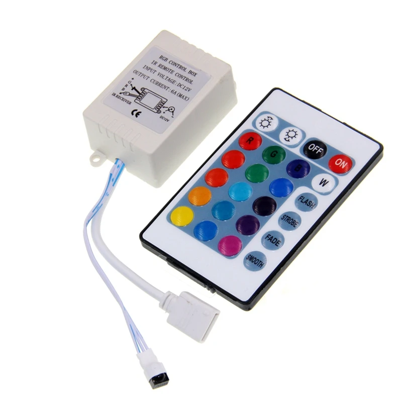 12 V контрольный ИК 24 ключ RGB семь фонарей с жесткой лампой 3528 5050 модуль IR44 пульт