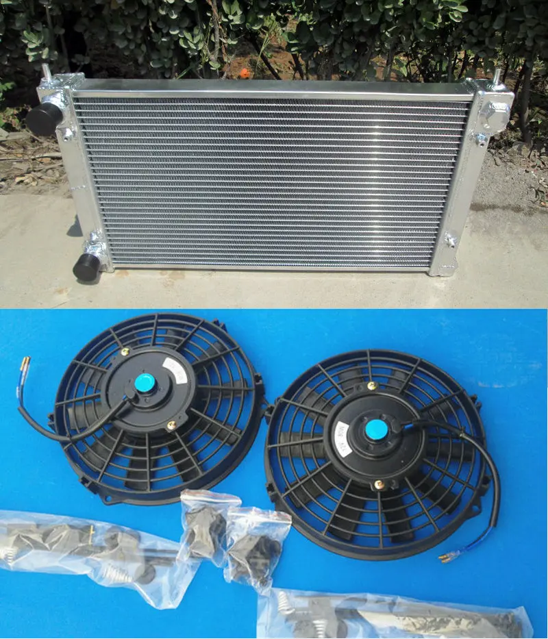 ALLOY ALUMINIUM RADIATOR & Fans For VW GOLF MK1 MK2 GTI SCIROCCO 1.6 1.