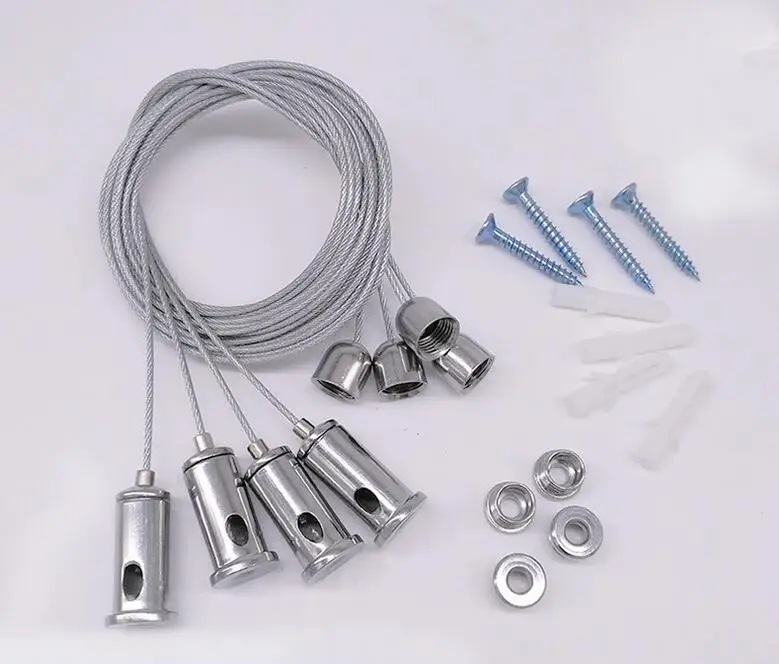 

LED lamp Suspended Wire to Hang the LED lamp in the ceilling easy installation and High Quality Steel Wire Rope Free Shipping