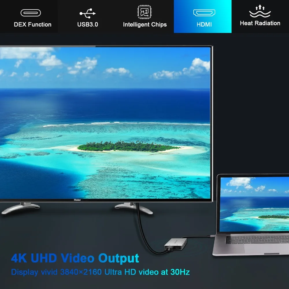 OneAudio USB 3.0 HUB C HUB Multi USB Splitter With HDMI Adater PD Charging Card Reader Type C Hub F