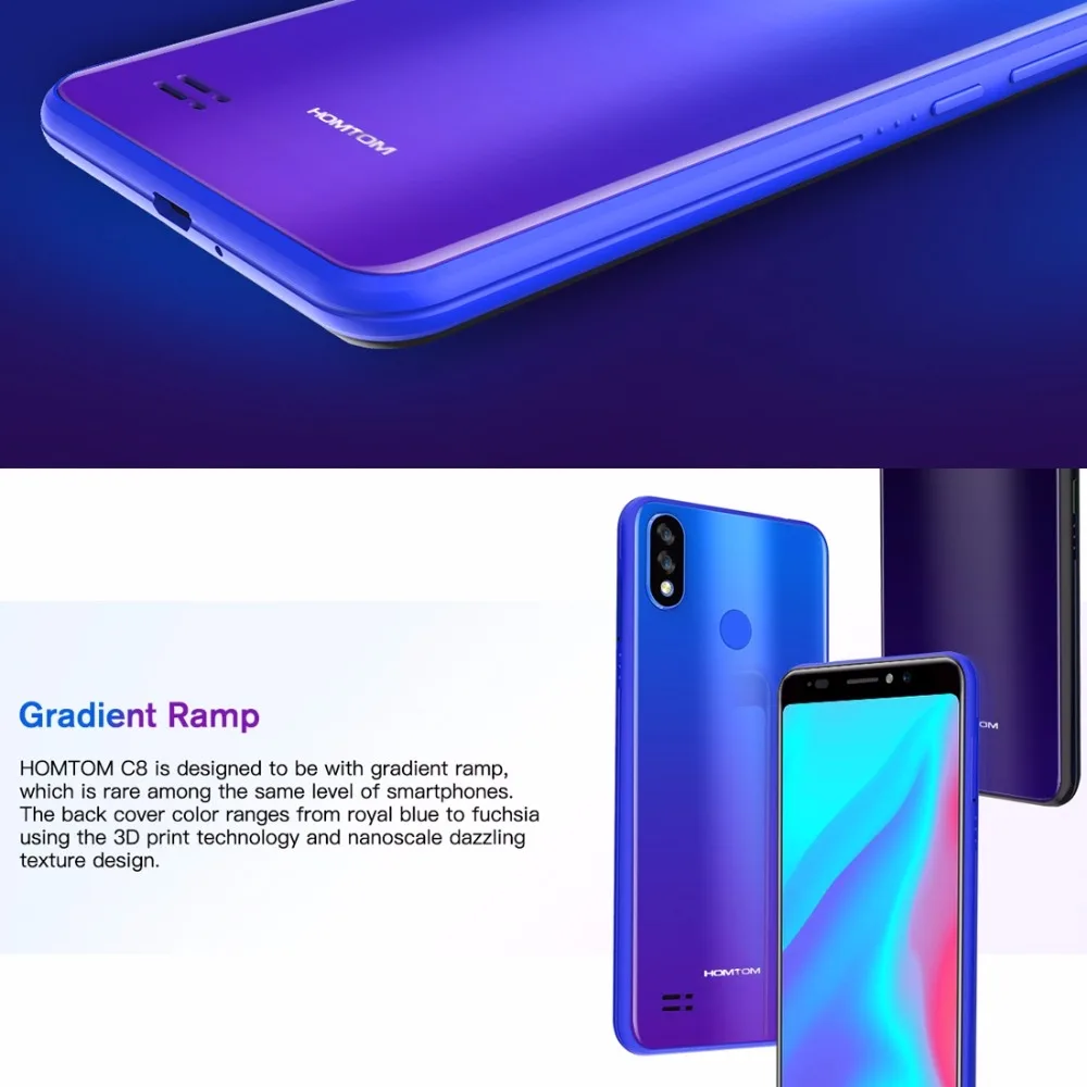 Doogee HOMTOM C8 мобильный телефон 5 &quot18:9 полный дисплей Android 8 1 MT6739 четырехъядерный 2 ГБ +