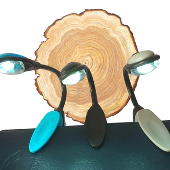 

High Quality Mini Flexible Clip Mini Book Light LED Book Light Sheet Music Travel Light Fixture Table Lamp tafellamp 3 Colors