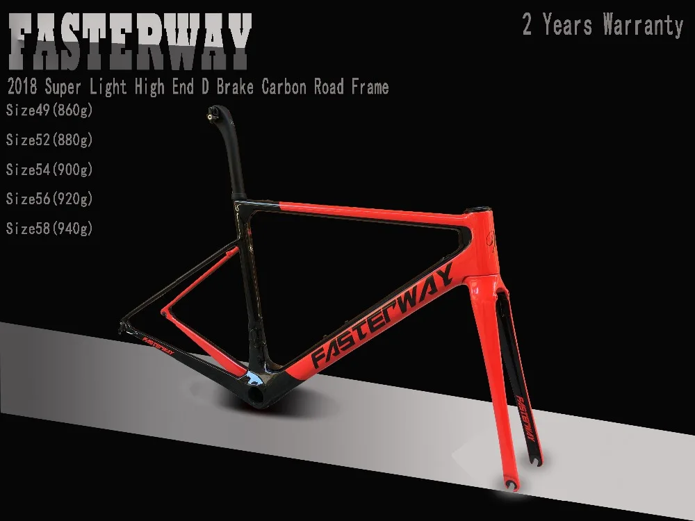 Best 2018 taiwan brand FASTERWAY classic black on black BOB color super light carbon bike frame:Frameset+Seatpost+Fork+Clamp+Headset 5