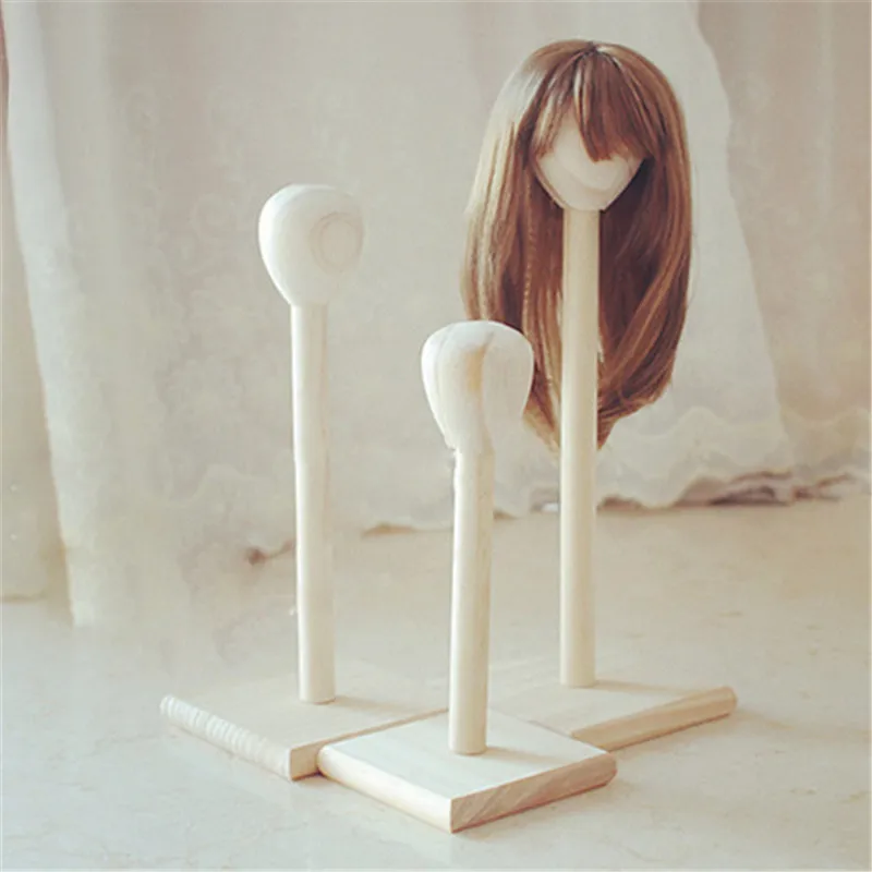 1/3 1/4 1/6 BJD Doll Mannequin Wigs Head Stand Doll Hair Wood Rack