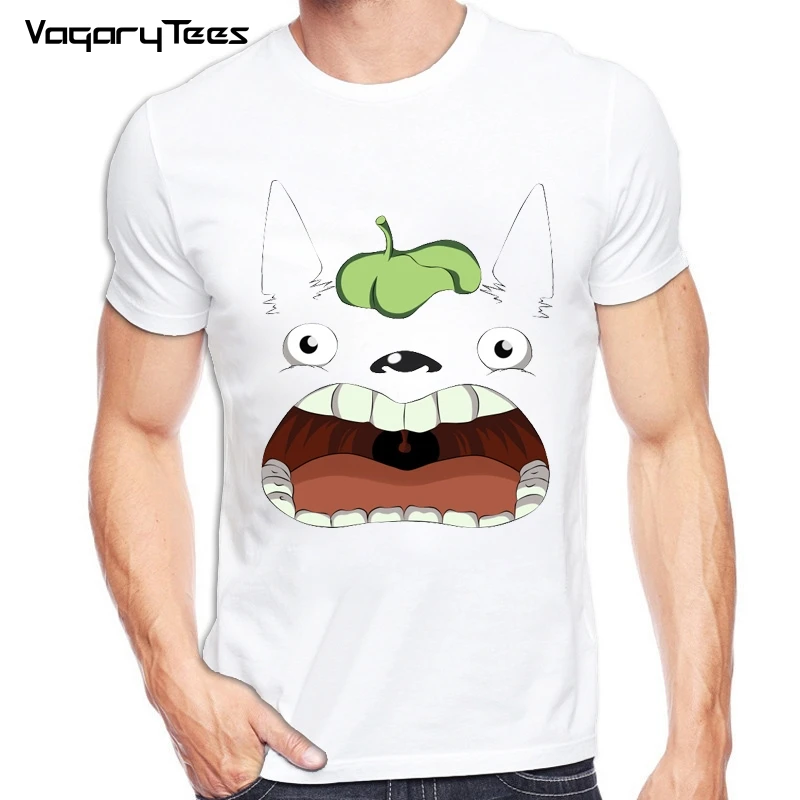 

Harajuku Tees Cartoon Totoro Spirited Away T Shirt No Face Faceless Man Tshirt Men Short Sleeve Casual T-shirt