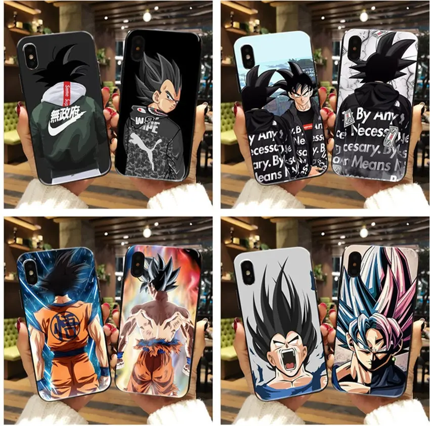 Dragon Ball Z Super DBZ Goku Fashion Coque For iPhone X XR XS MAX 8Plus 8 7Plus 7 6 6s plus Phone Case Cover for Samsung s8 s10