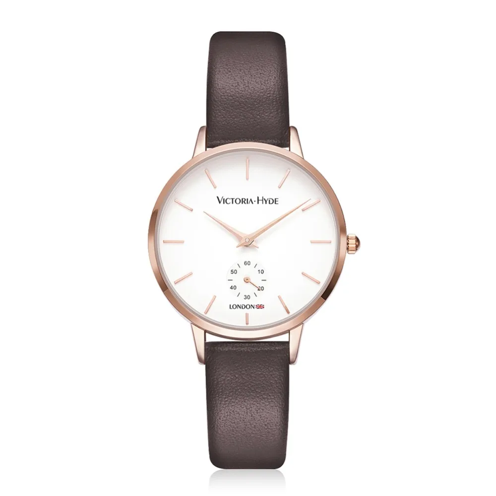 

Replaceable Leather UK Brand Simple Women's Dress Quartz Watches With Black Strap Small Dial 3ATM Waterproof Wristwatch For Lady