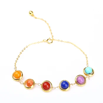 

The Avenger Infinity POWER Stone Bracelet S925 Silver Thanos Charm Bracelet Infinity War 6 Colors Stones Bracelet for Women Men
