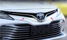 ABS Chrome front grille Cover Trim for Camry 2018 2pcs/lot ,auto accessories. abs chrome front grille grill cover trim ring auto exterior accessories 6402a313 for mitsubishi asx 2013 2015