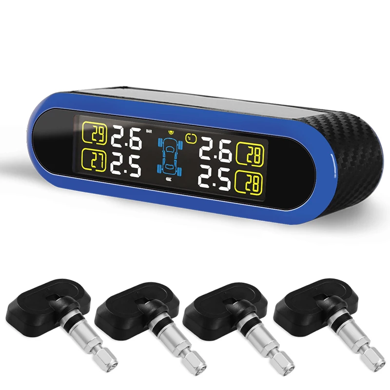

TPMS Auto Car Wireless Tire Pressure Monitoring System with 4 Sensors LCD Display Monitor Cigarette Lighter Socket PERSHN T5 NF