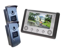 Freeship de dhl venta Caliente Casa de Intercomunicación Con Cable 7 “interfonos 2 cámaras Cámara de La Puerta del apartamento de vídeo timbre de la puerta de control de acceso