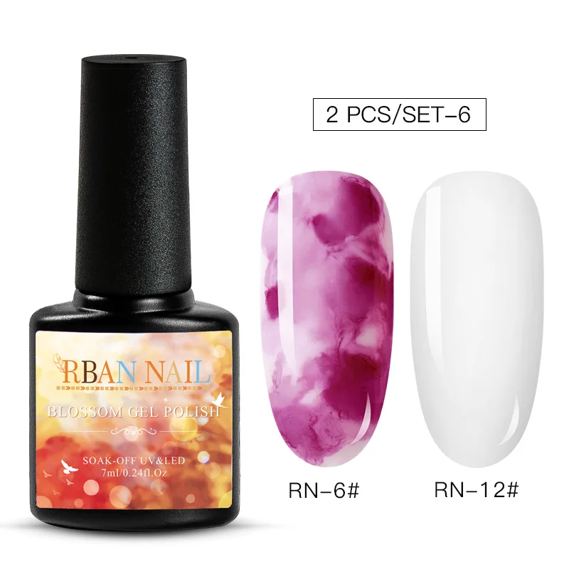 RBAN NAIL Blossom УФ-гель для ногтей Набор DIY цветущие цветы шаблон светодиодный Гель-лак для ногтей Полупостоянный гибридный УФ-лак