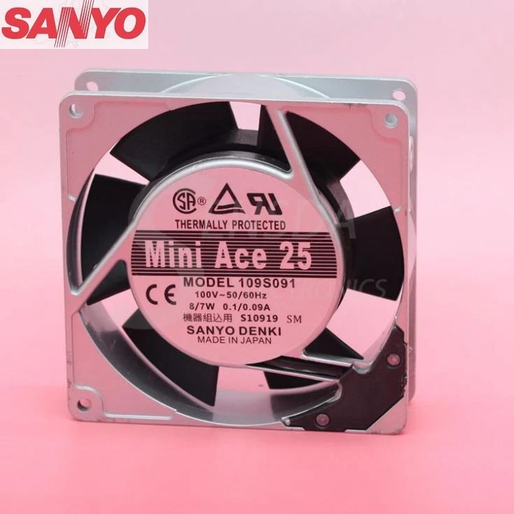Для Sanyo 109S091 AC 100V 8/7W 0 1/0.09A 9025 90 мм алюминиевая рама охлаждающий вентилятор|ac cooling