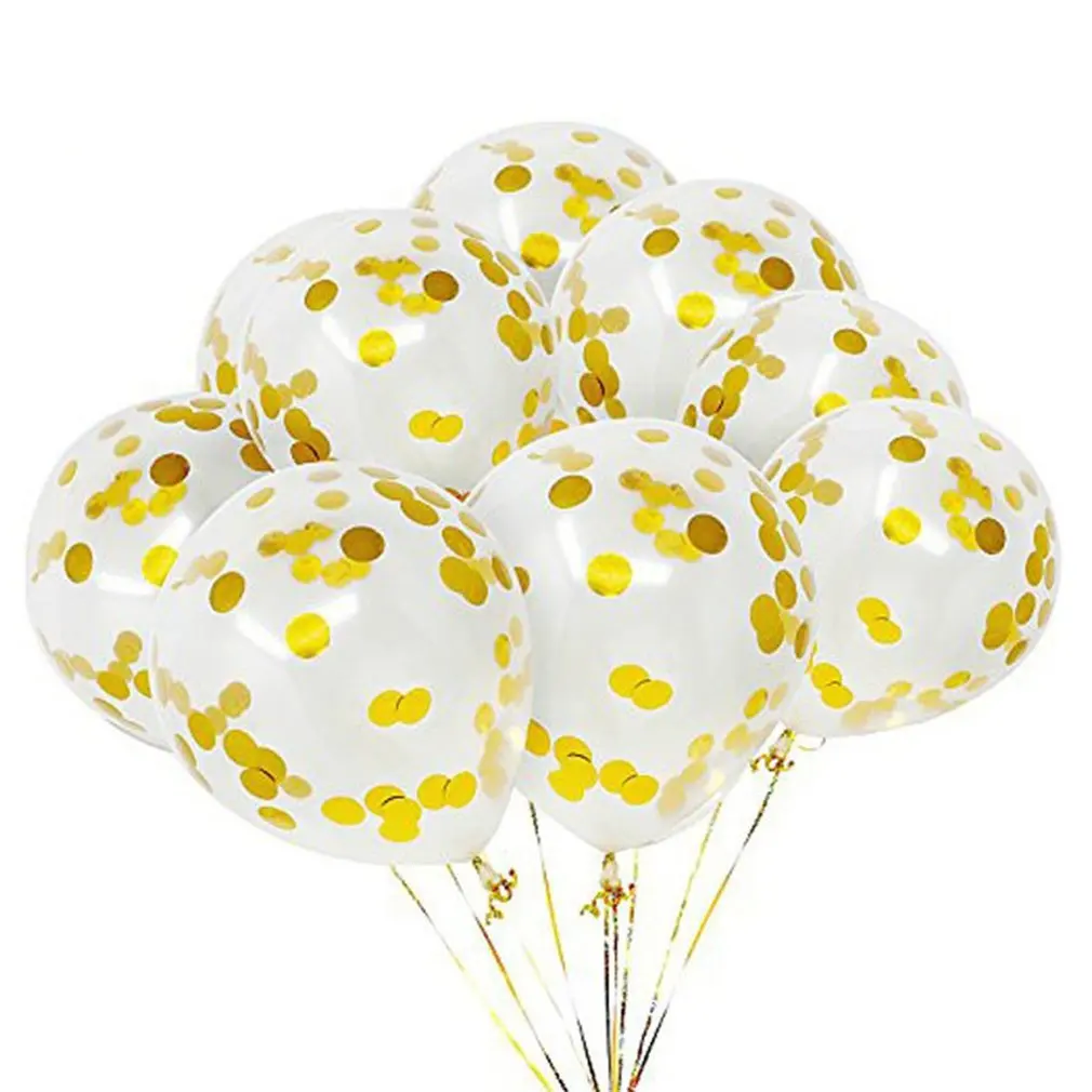 

New Glossy Metal Golden Paper Latex Balloons 12in Thick Metallic Colors Inflatable Air Balloons Party Decoration