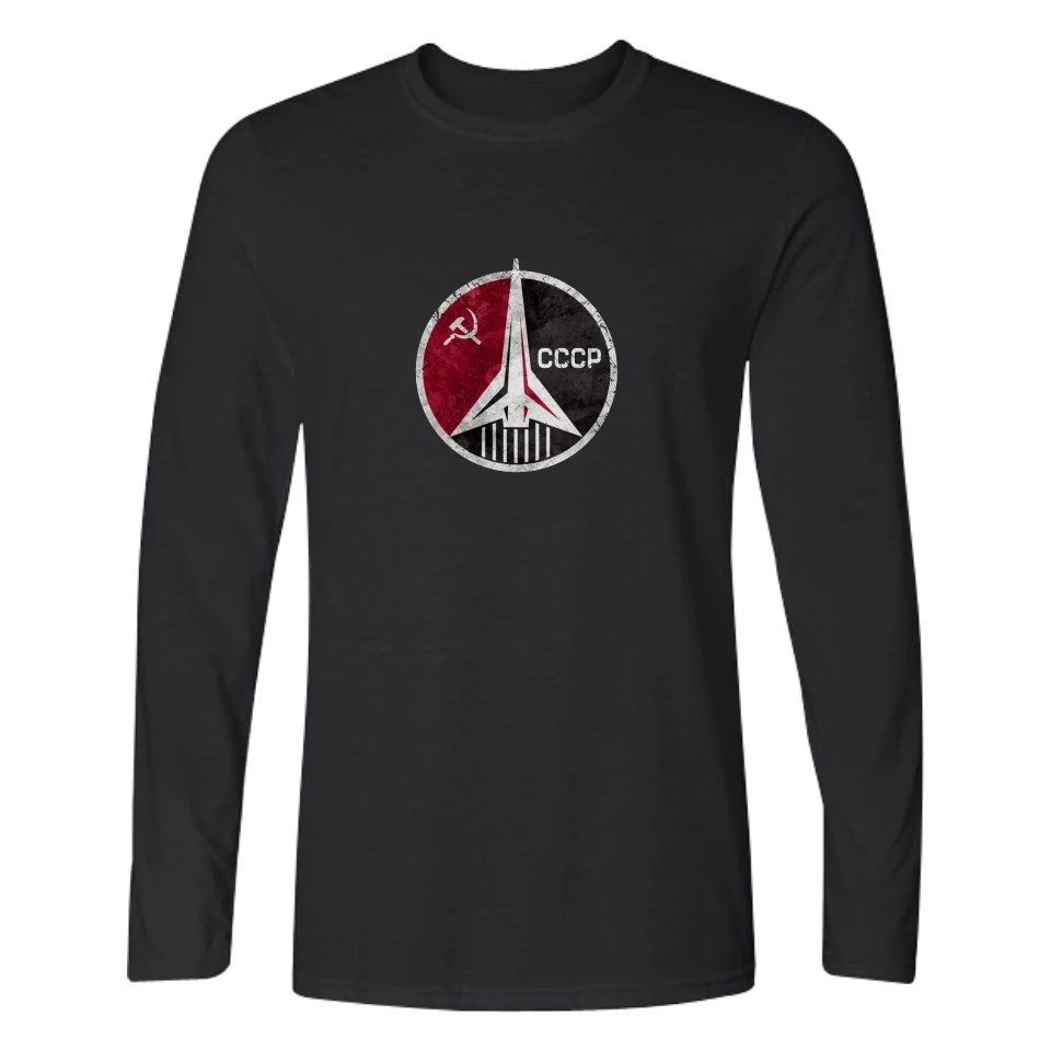 Long Sleeve O neck CCCP T Shirts Men Comfortable T shirts Fashion Cotton XXS To 4XL Oversize