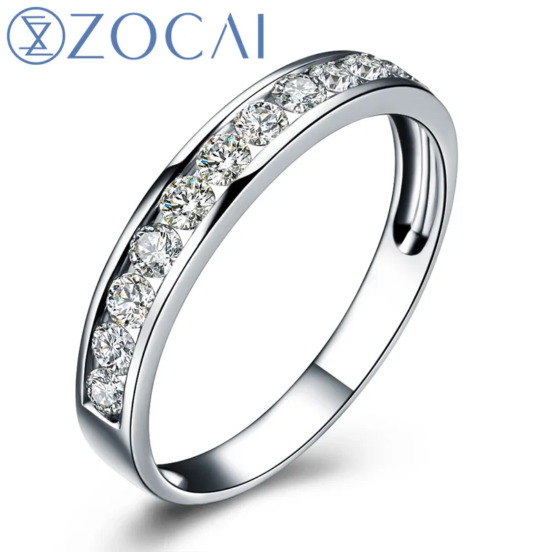 

ZOCAI UNFORGETABLE MOMENT 0.6 CT CERTIFIED I-J / SI ROUND CUT 18K WHITE GOLD DIAMOND RING W01543