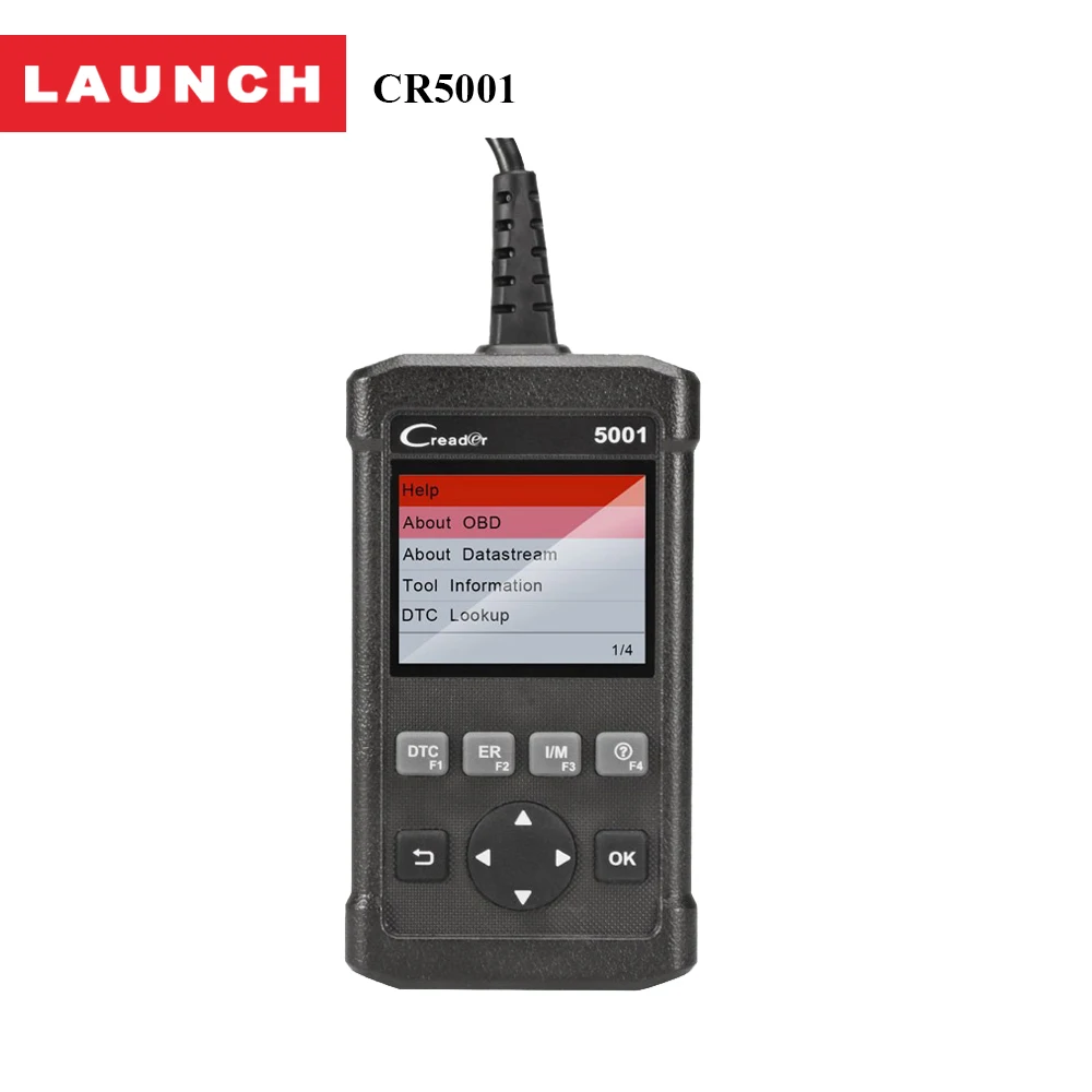

10pcs/lot Launch CReader 5001 OBDII Code Reader Scan Tool With 2.8 inch Screen Read&Clear DTCs