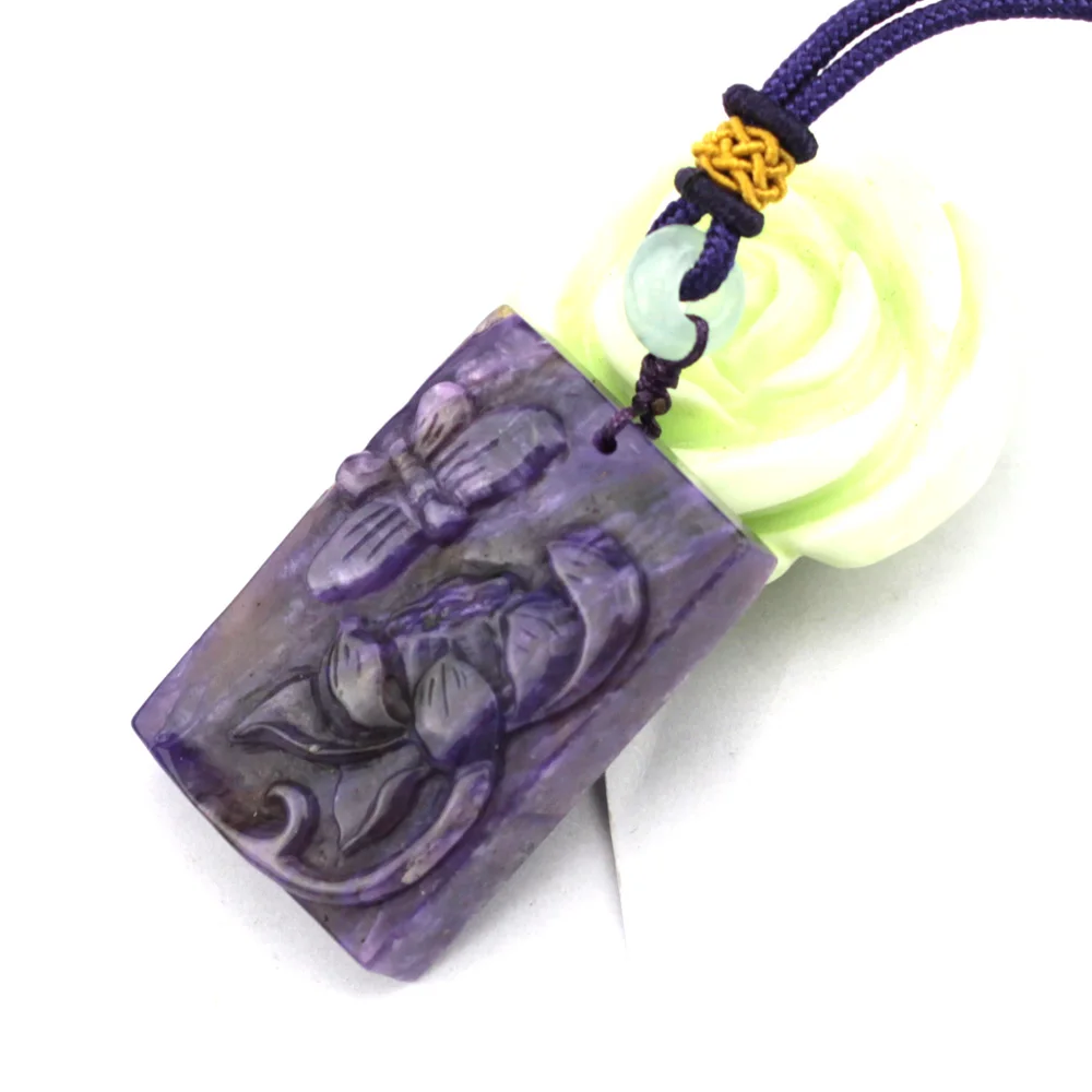 

natural charoite stone pendant natural gemstone pendant DIY jewelry for woman for gift wholesale !