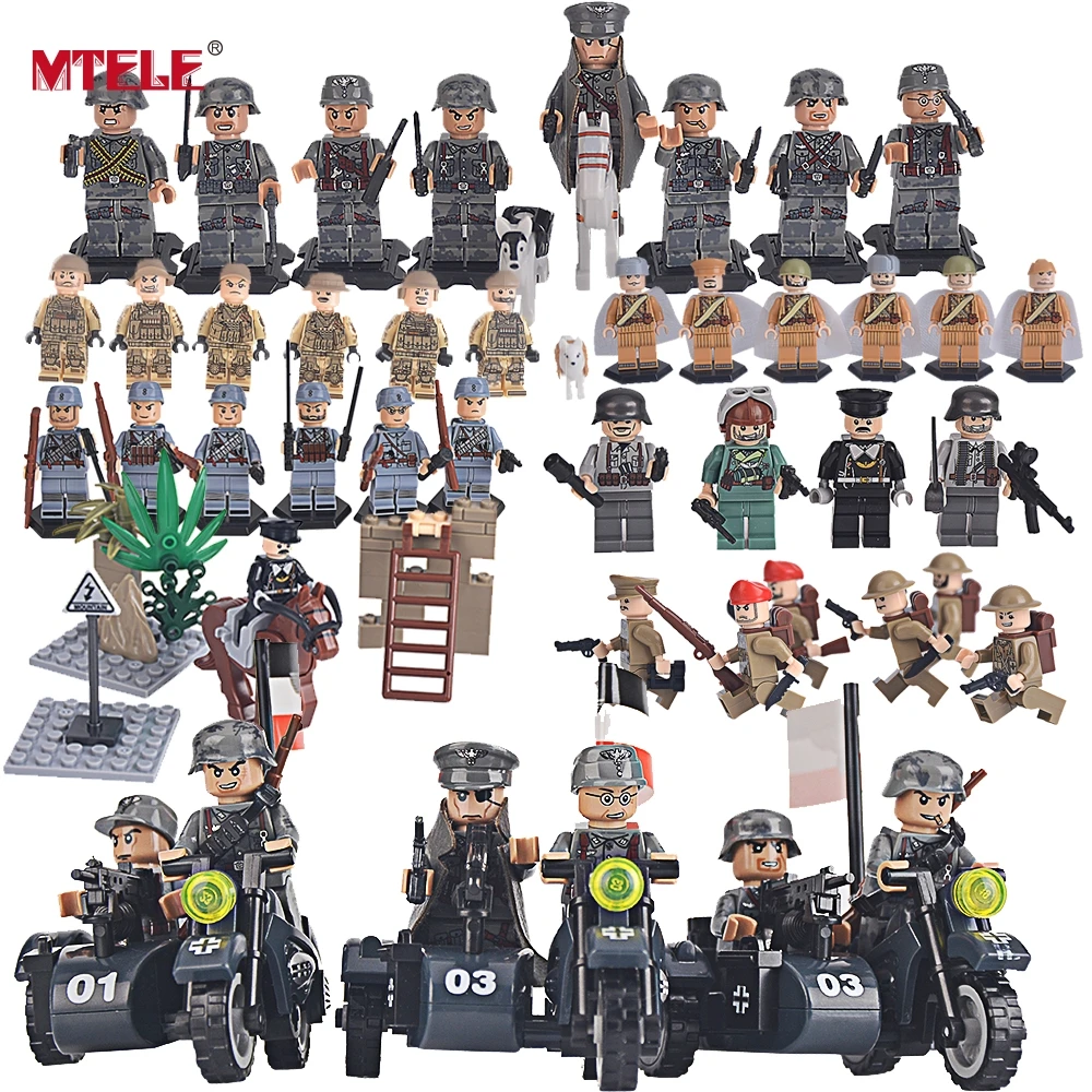 

MTELE Brand SWAT Mitary Fifgure Building Blocks Toy Army figures Building Blocks Toys High Quality Compatible with Lego