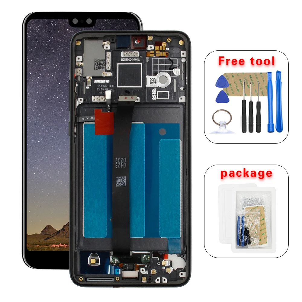 For Huawei P20 EML L29 L22 L09 AL00 LCD Screen Touch Digitizer Assembly With Frame Free Tools | Мобильные телефоны и