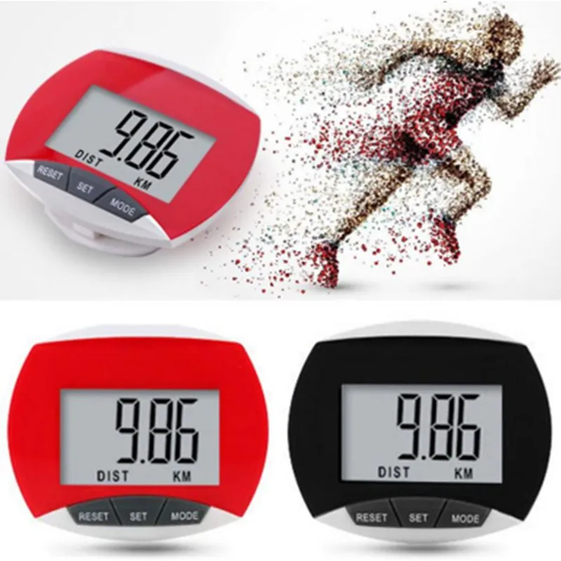 New Mini Lcd Pedometer Walking Running Steps Count Distance Calculation