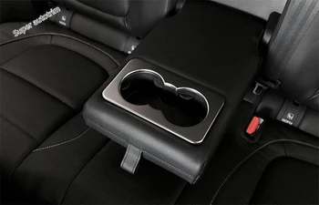 

Lapetus Rear Seat Water Cup Holder Panel Decoration Cover Trim Matte Interior ! Fit For Jaguar F-Pace 2017 - 2020 ABS Chrome