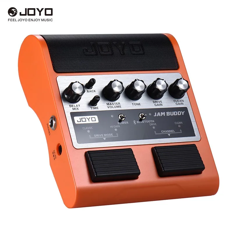 JOYO jam Buddy гитарный усилитель перезаряжаемый Bluetooth 4,0 двухканальный 2*4 Вт педаль Стиль гитары ra усилитель с задержкой чистые эффекты - Цвет: Оранжевый