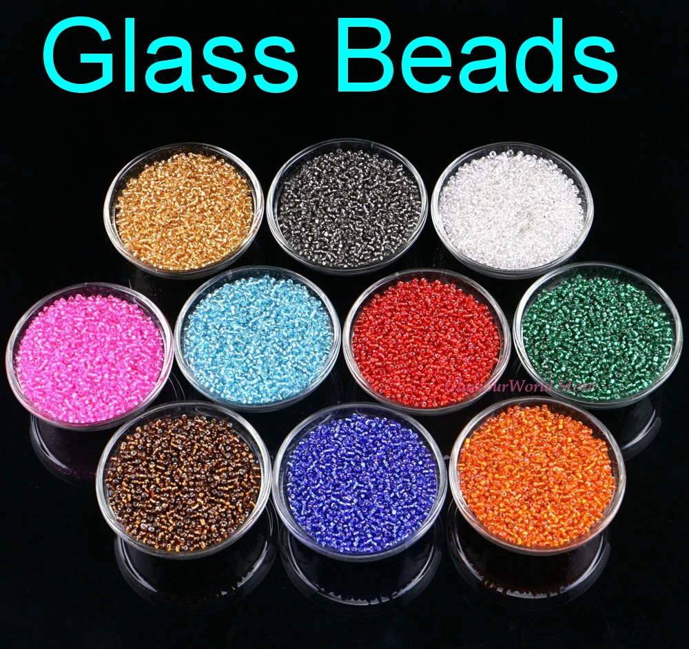 2mm czech sewing glass beads seed sew on garment spacers mixed color