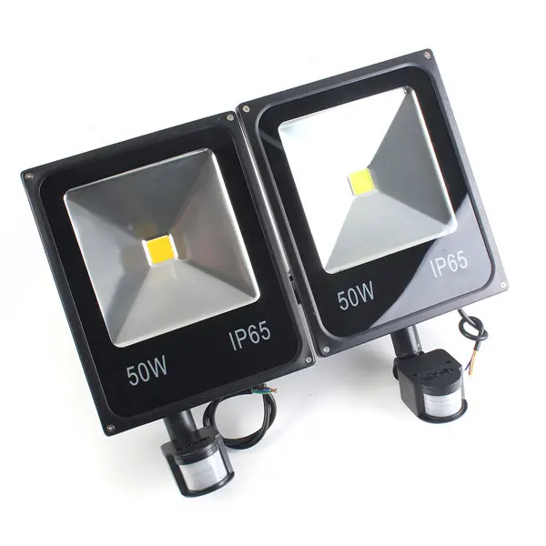 

New 50W PIR Motion Sensor LED Floodlight Induction Sense Outdoor Spotlight Flod Light IP65 White Warm White 85-265V