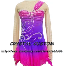 Пользовательские взрослые Фигурное катание платья с спандексом изящные бренд фигурное катание платье для соревнований DR2752