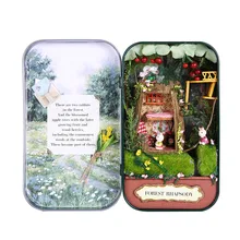DIY Girl s Fairy 1 12 Miniatura Dollhouse Iron Model Kits Box Toy House Secret Forest