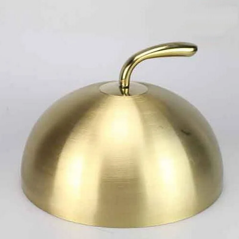 

Stainless steel steak cover luxury hotel round food cover thick iron plate cover gold food cover